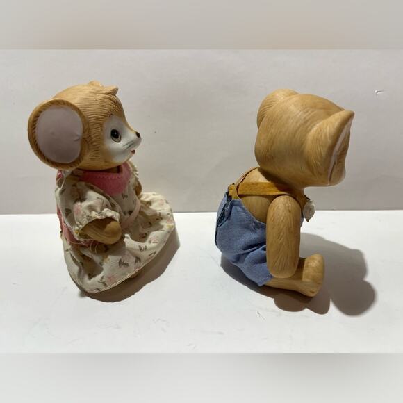 Homco vintage porcelain country mice with moveable joints - Picture 4 of 14